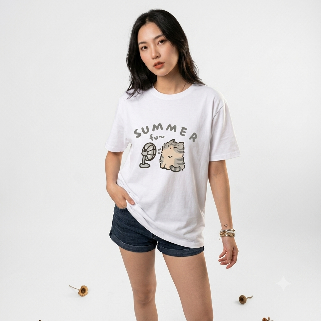 Fan Cat and Women Pure T-shirt