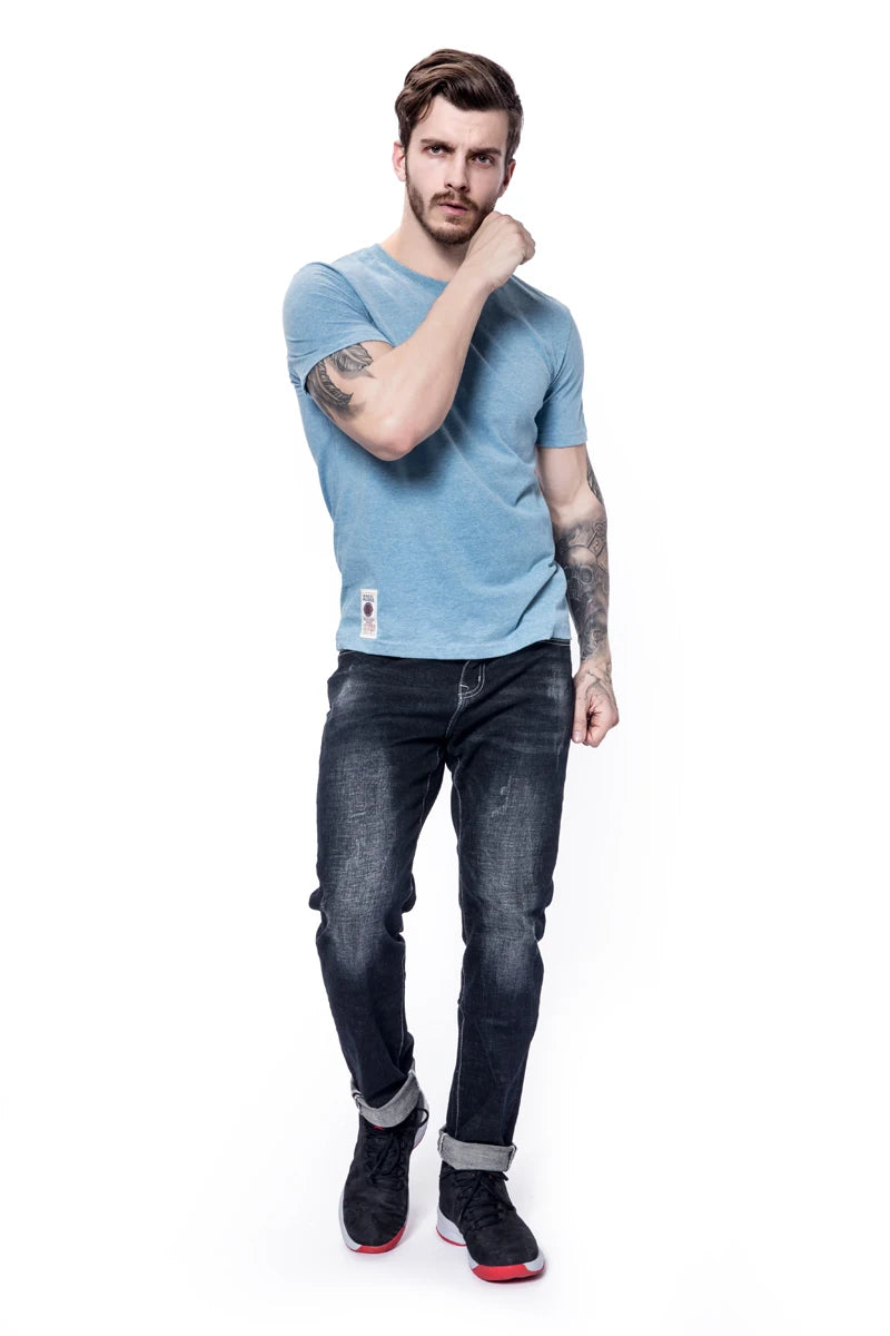 Men's Basic Solid Cotton T-Shirt (O-neck)