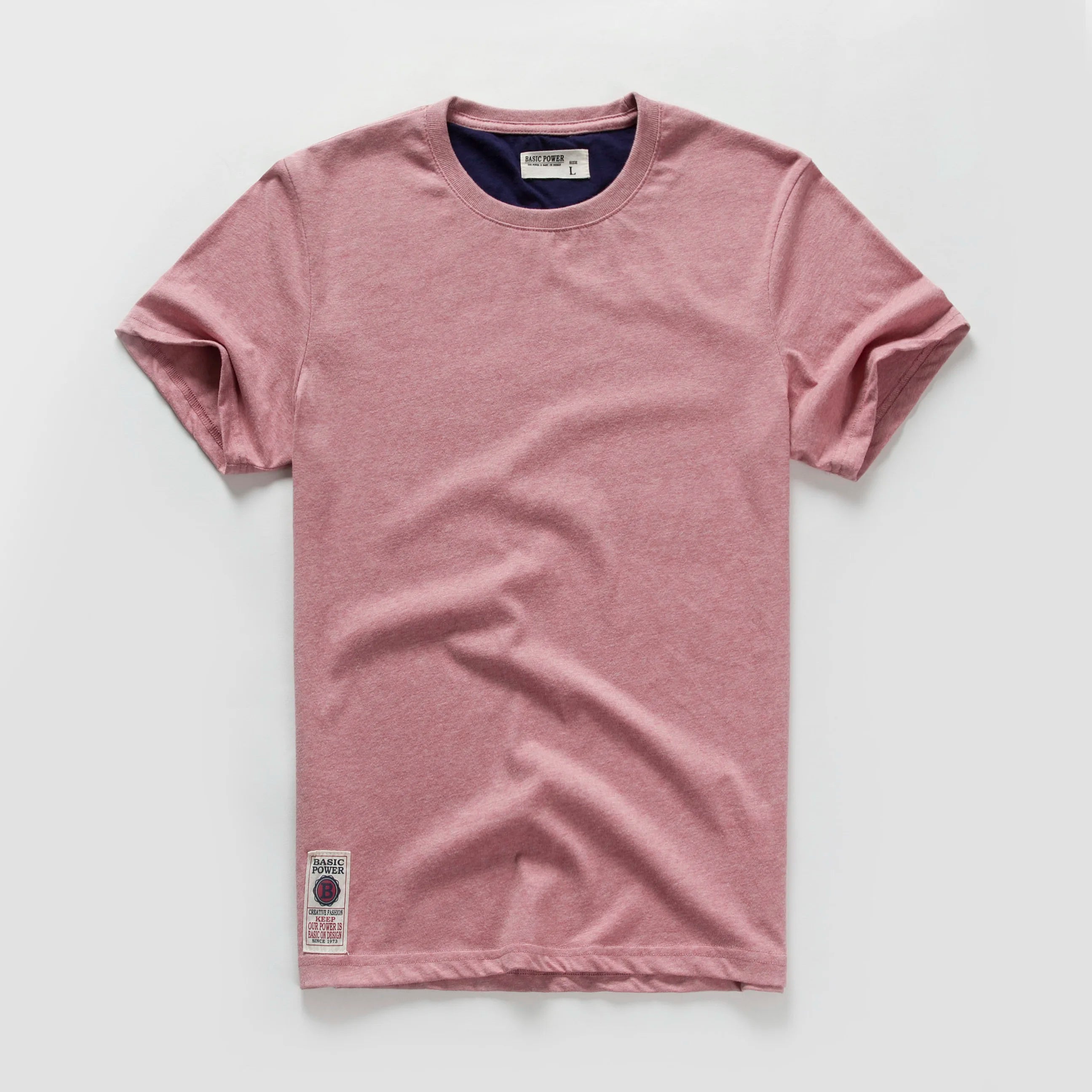 Men's Basic Solid Cotton T-Shirt (O-neck)