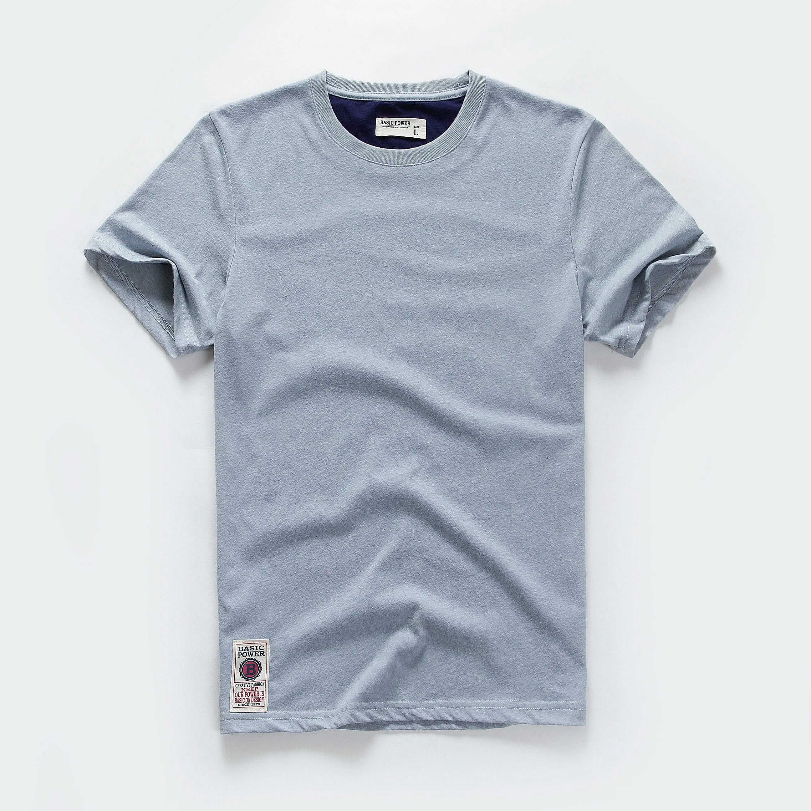 Men's Basic Solid Cotton T-Shirt (O-neck)