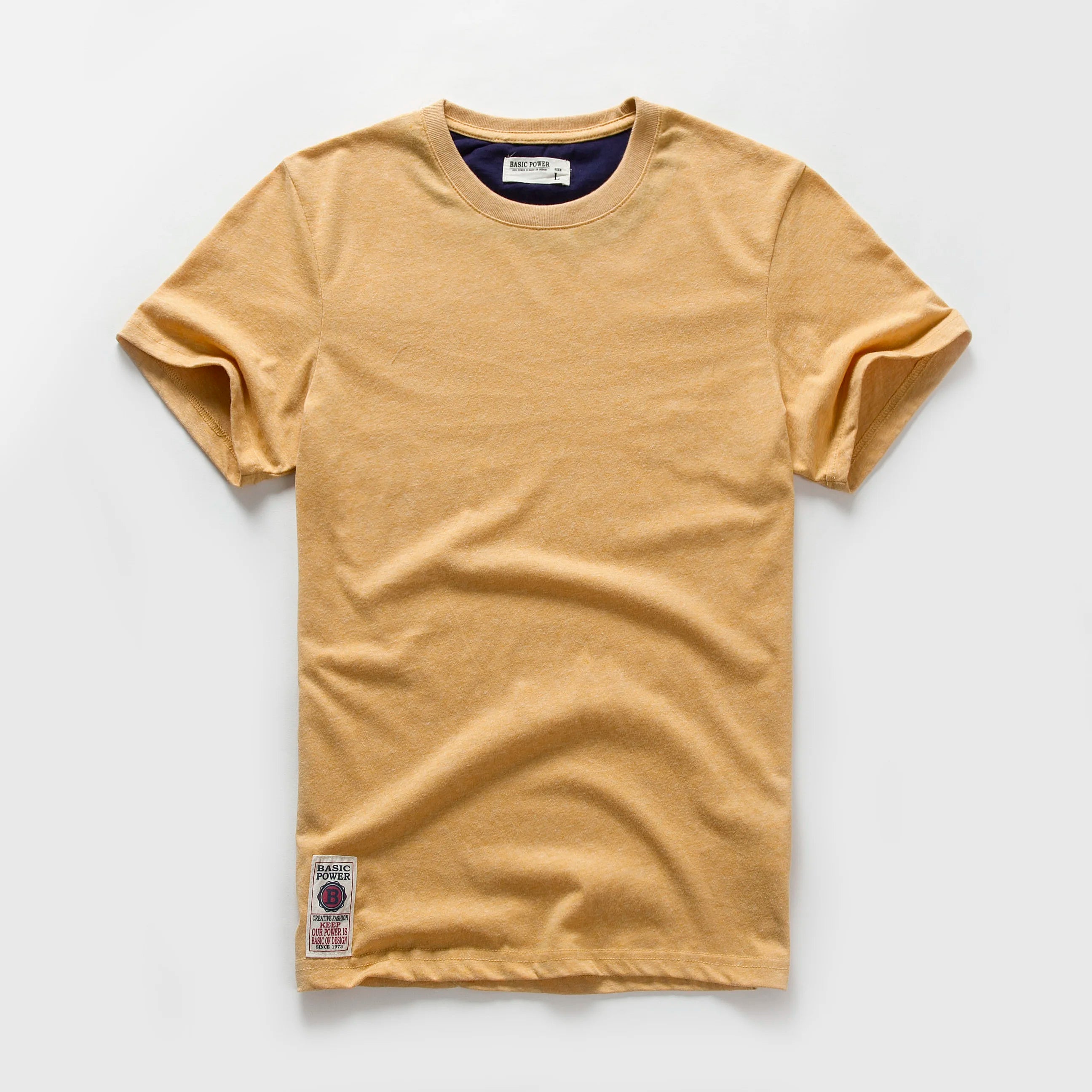 Men's Basic Solid Cotton T-Shirt (O-neck)