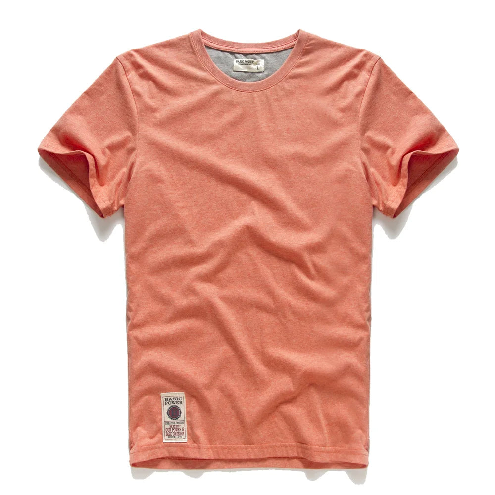 Men's Basic Solid Cotton T-Shirt (O-neck)