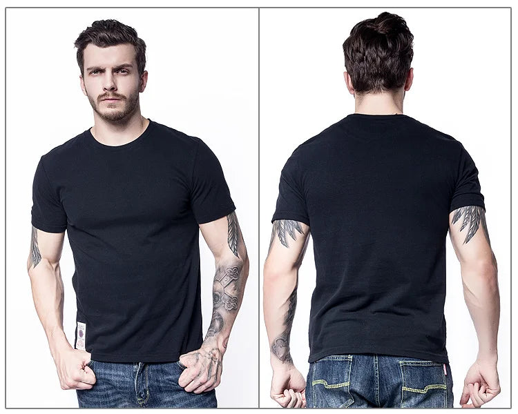 Men's Basic Solid Cotton T-Shirt (O-neck)
