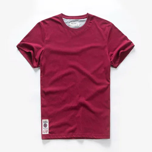 Men's Basic Solid Cotton T-Shirt (O-neck)