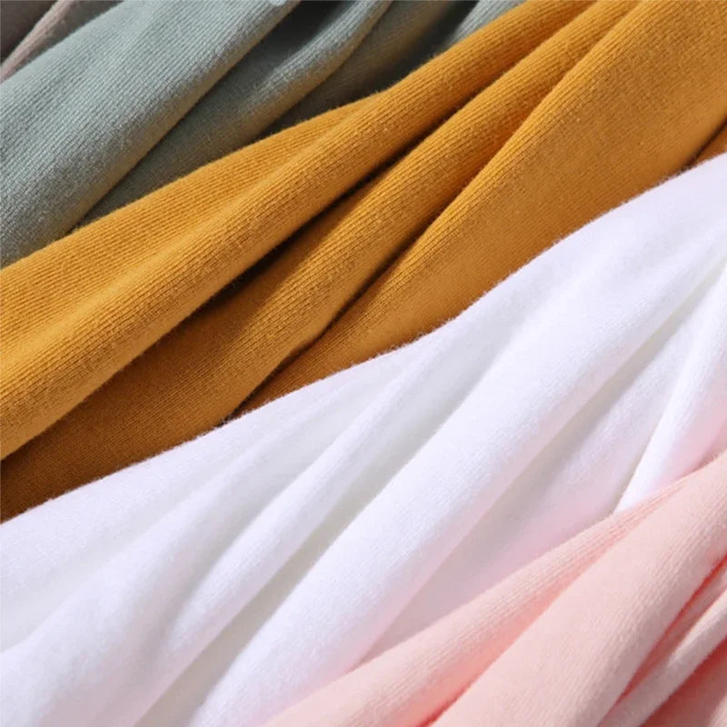 100% Cotton Unisex Basic Tee — Loose Fit O-Neck Short Sleeve Solid Top