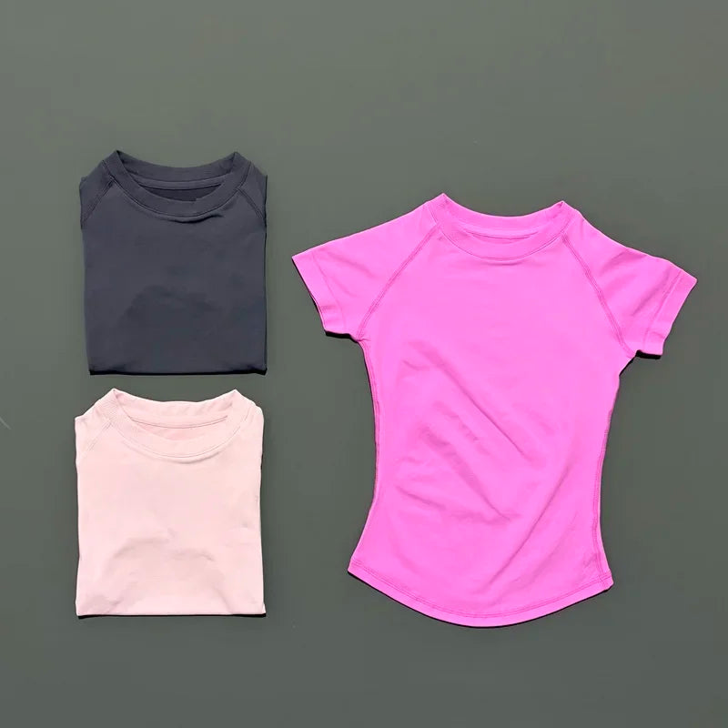 Sport Short Sleeve Top Women Seamless Yoga Leotard Clothing Running Sports T Shirt Gym Yoga Slim Fitness Active Top Tee