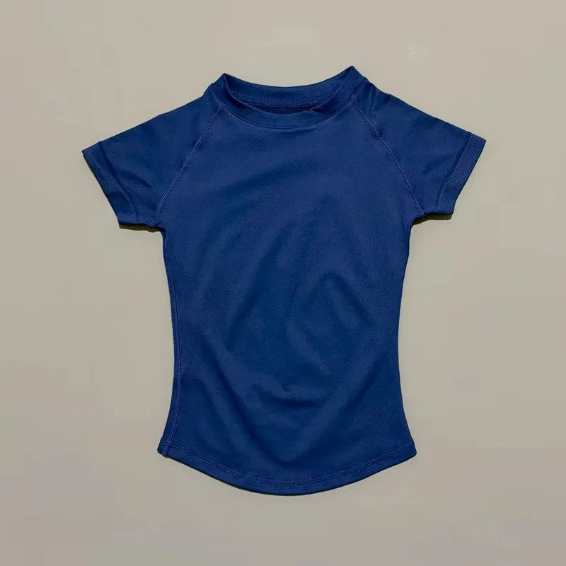 Sport Short Sleeve Top Women Seamless Yoga Leotard Clothing Running Sports T Shirt Gym Yoga Slim Fitness Active Top Tee