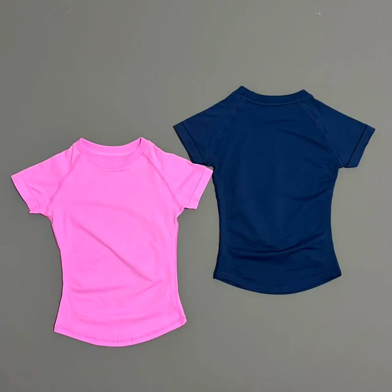 Sport Short Sleeve Top Women Seamless Yoga Leotard Clothing Running Sports T Shirt Gym Yoga Slim Fitness Active Top Tee