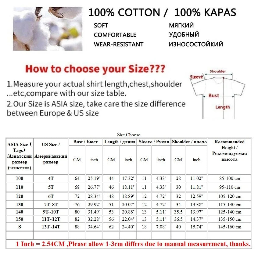 Classic Short-Sleeve Cotton Tee – Ultra-Soft Daily Wear for Kids & Teens