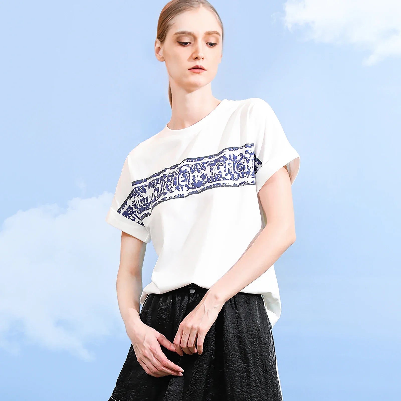 Women's Classic White Casual Tee — Short Sleeve Everyday Top