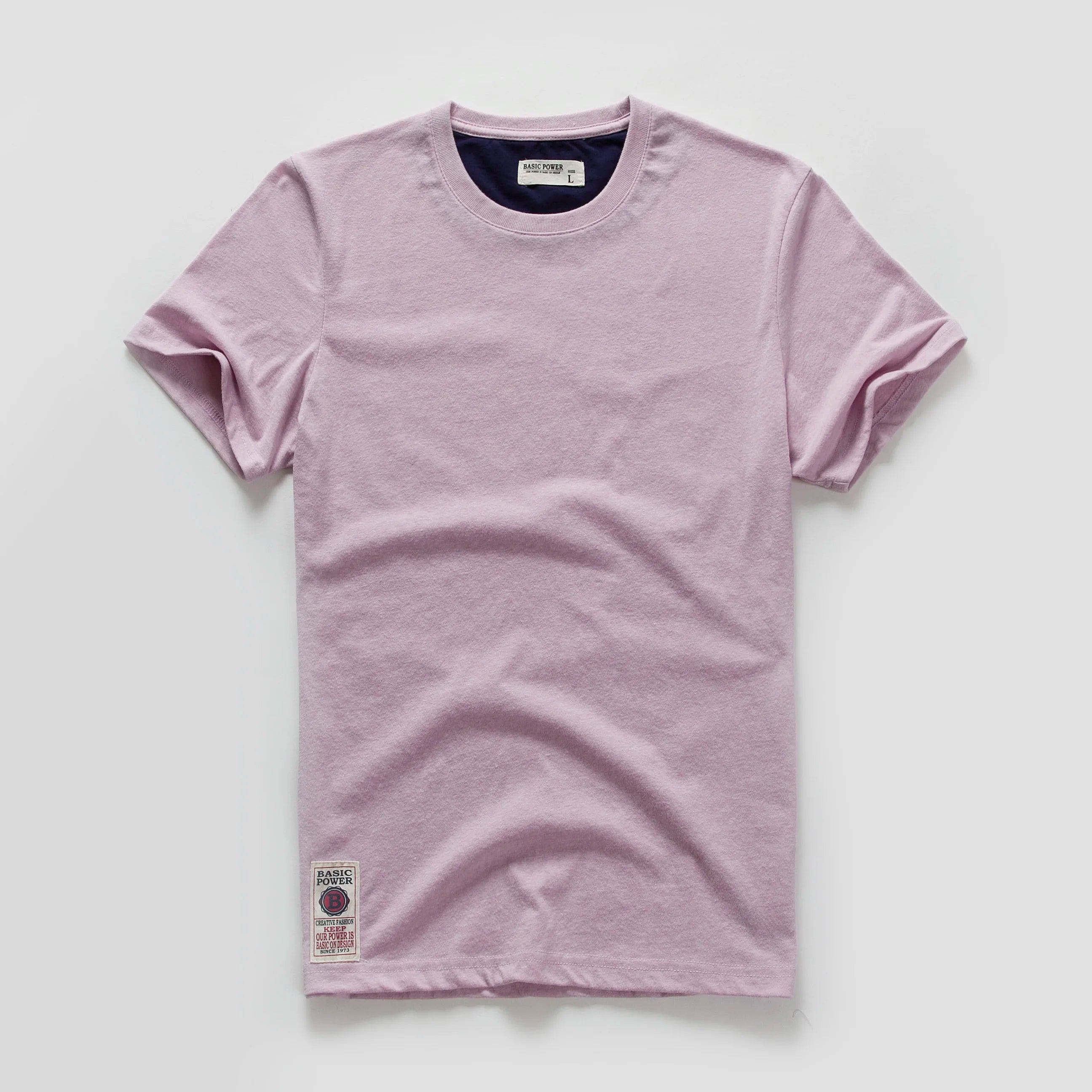Men's Basic Solid Cotton T-Shirt (O-neck)