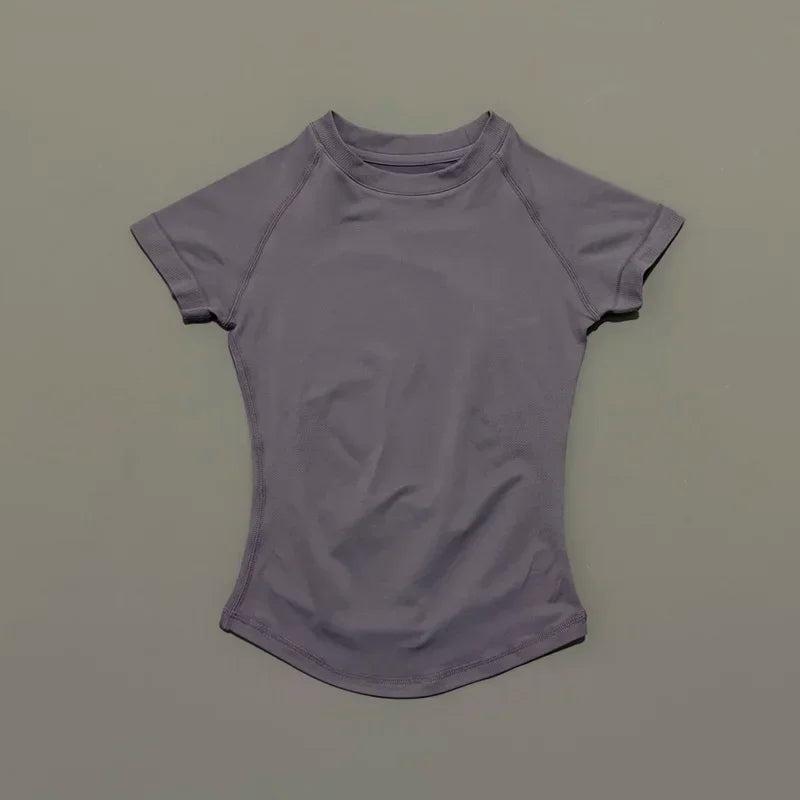 Sport Short Sleeve Top Women Seamless Yoga Leotard Clothing Running Sports T Shirt Gym Yoga Slim Fitness Active Top Tee