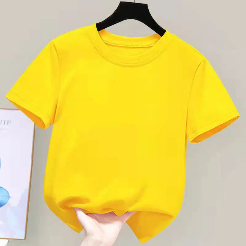 Classic Short-Sleeve Cotton Tee – Ultra-Soft Daily Wear for Kids & Teens