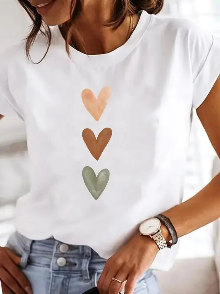 Women's Cute Harajuku Graphic T-Shirt – Casual Summer Slim Fit Top
