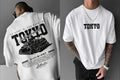 Men's short-sleeved T-shirt, printed with racing cars