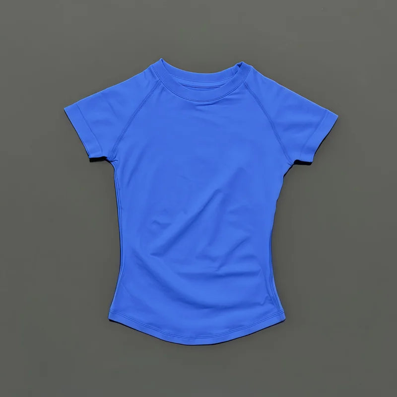 Sport Short Sleeve Top Women Seamless Yoga Leotard Clothing Running Sports T Shirt Gym Yoga Slim Fitness Active Top Tee