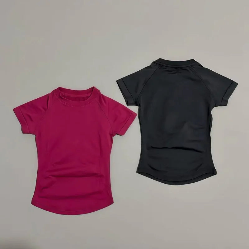 Sport Short Sleeve Top Women Seamless Yoga Leotard Clothing Running Sports T Shirt Gym Yoga Slim Fitness Active Top Tee