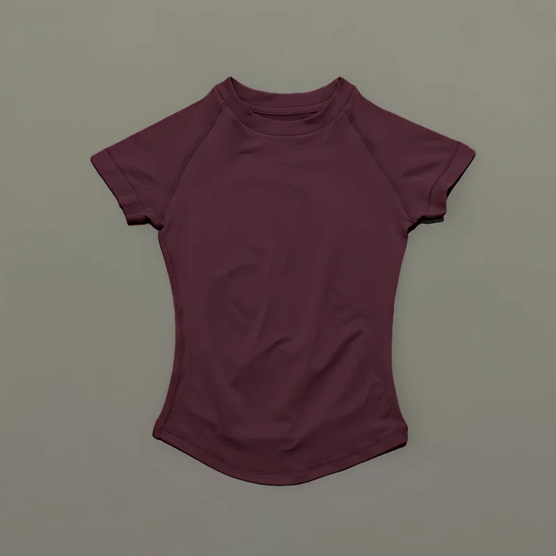 Sport Short Sleeve Top Women Seamless Yoga Leotard Clothing Running Sports T Shirt Gym Yoga Slim Fitness Active Top Tee