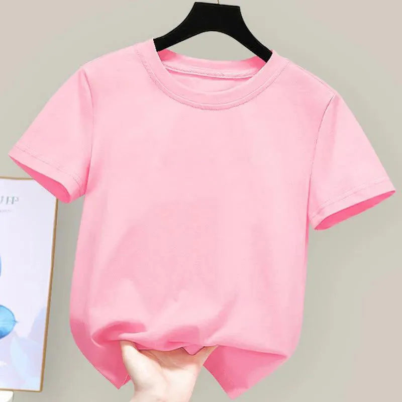 Classic Short-Sleeve Cotton Tee – Ultra-Soft Daily Wear for Kids & Teens