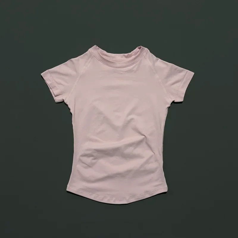 Sport Short Sleeve Top Women Seamless Yoga Leotard Clothing Running Sports T Shirt Gym Yoga Slim Fitness Active Top Tee