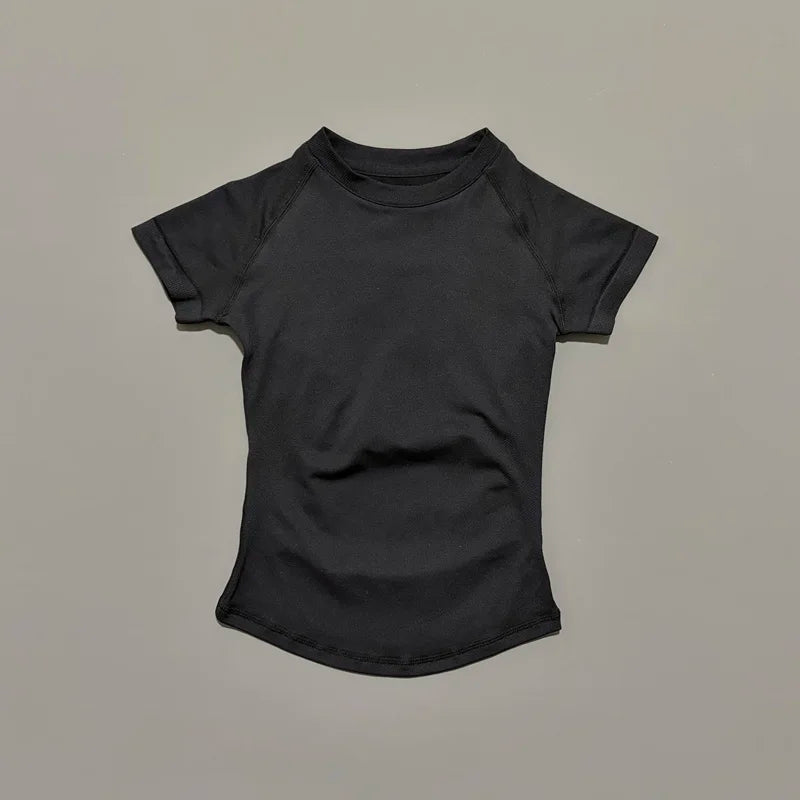 Sport Short Sleeve Top Women Seamless Yoga Leotard Clothing Running Sports T Shirt Gym Yoga Slim Fitness Active Top Tee