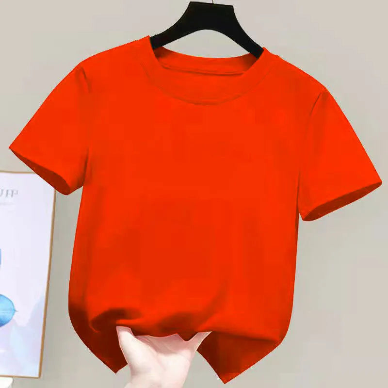 Classic Short-Sleeve Cotton Tee – Ultra-Soft Daily Wear for Kids & Teens