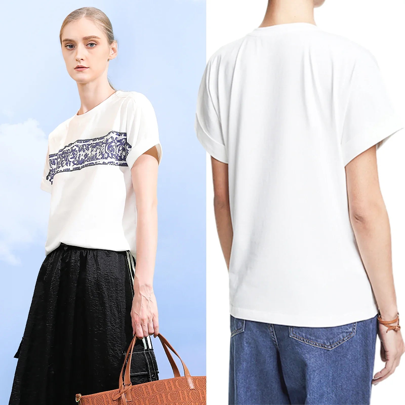 Women's Classic White Casual Tee — Short Sleeve Everyday Top