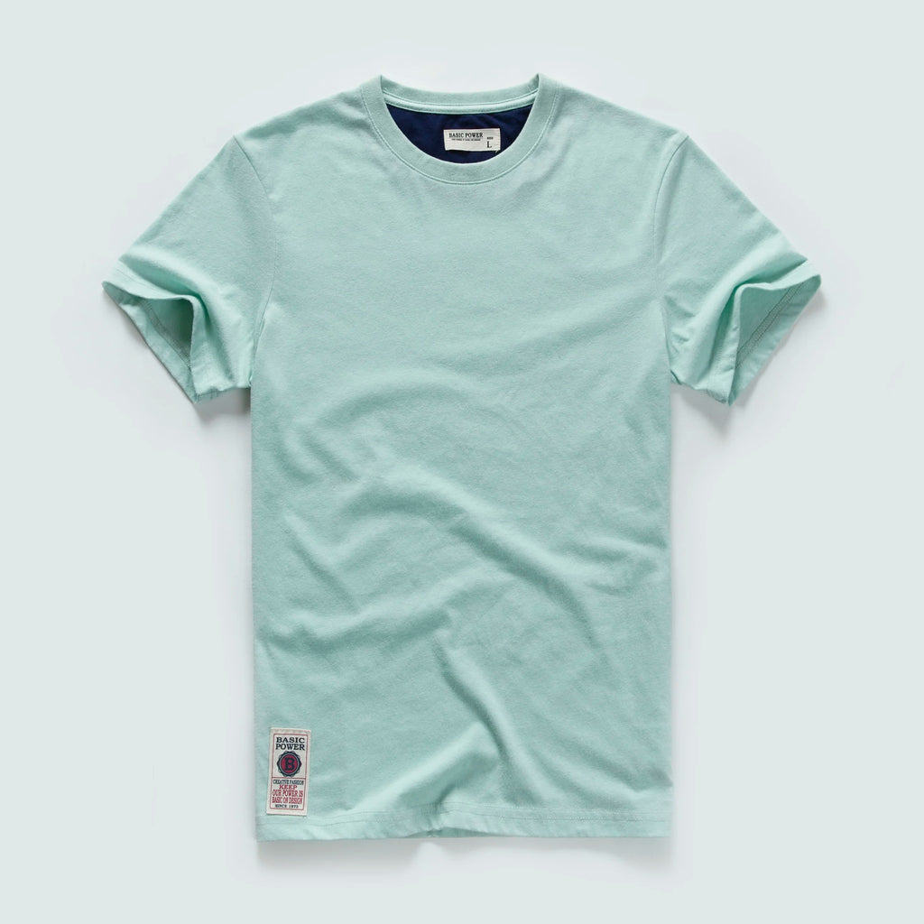 Men's Basic Solid Cotton T-Shirt (O-neck)